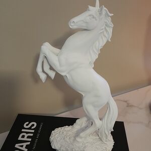 Elegant White Horse Sculpture